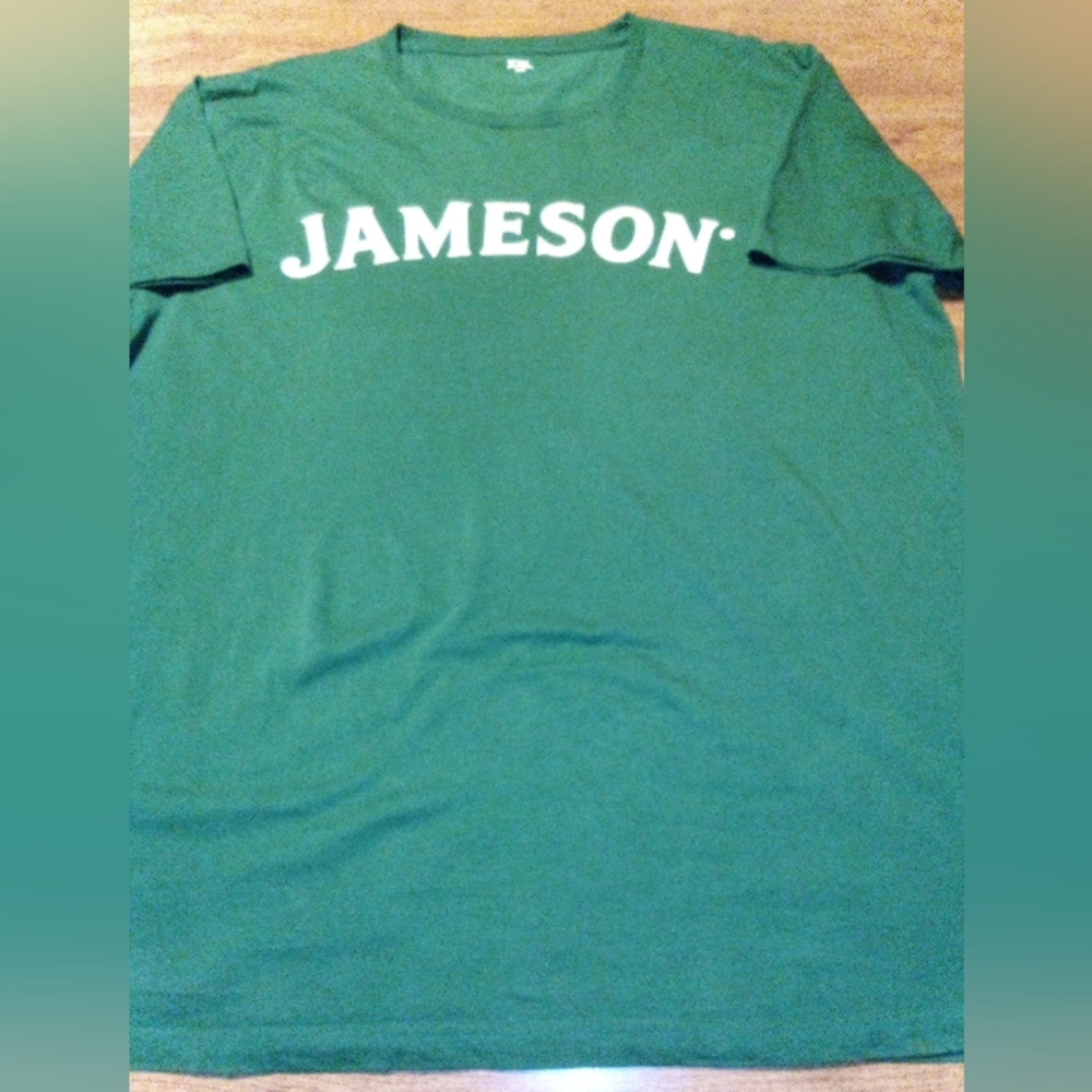 Jameson Irish Whiskey XL/2X Deep Green T-Shirt With Front And Back Lettering
